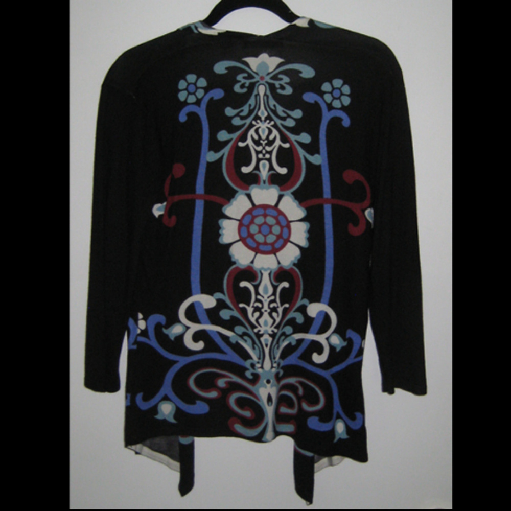 RED Cardigan sweater with pretty floral print